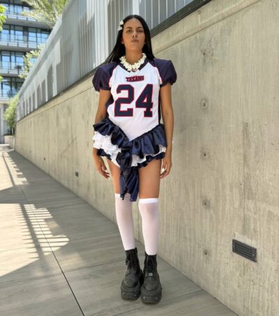 Mini jersey dress "TEXANS 24"