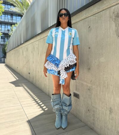 Blue football jersey dress