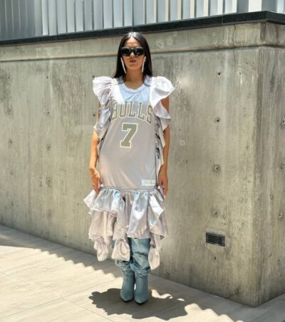 Bulls 7 Silver Midi Dress