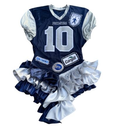 Navy blue and Silver mini dress